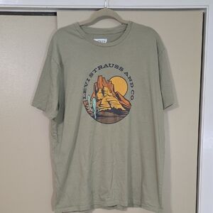 Levi's Green Graphic T-Shirt for Men Size XXL